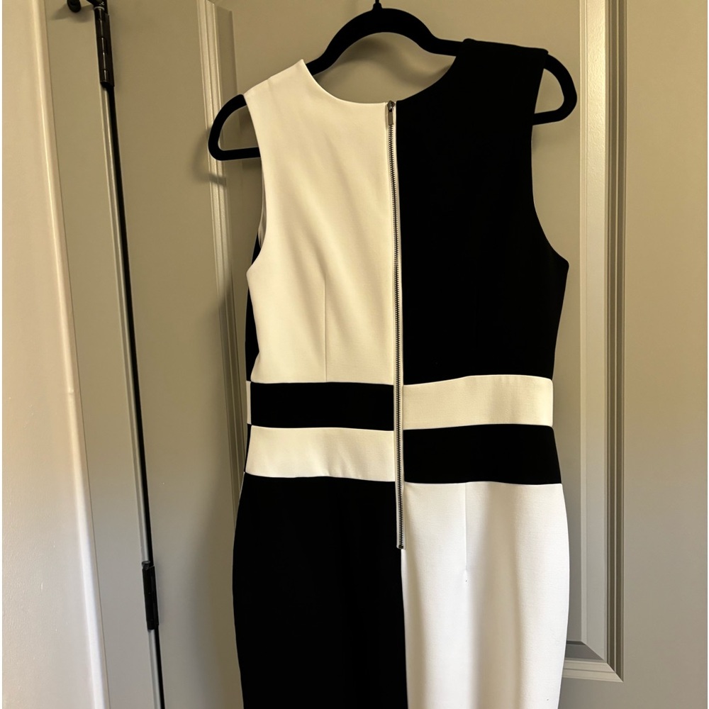 Ann Taylor black and white dress size 6 knee length